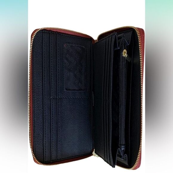 STEVE MADDEN Cognac & Gold Zip Around Wristlet Case Wallet. NWT - Picture 10 of 10